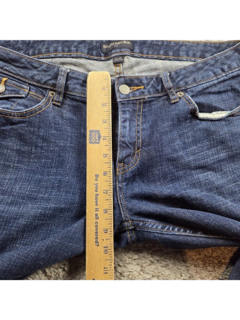 Banana Republic Jeans Womens 14 Bootcut Dark Wash Pocket Denim Pants - Picture 4 of 7